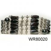 36inch Clear Crystal, Alloy,Magnetic Wrap Bracelet Necklace All in One Set